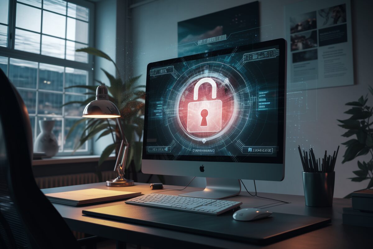 Cyberattaque au ministère de l’Intérieur : comment une simple négligence a ouvert une brèche Image illustrant une cyberattaque avec un écran d'ordinateur compromis.