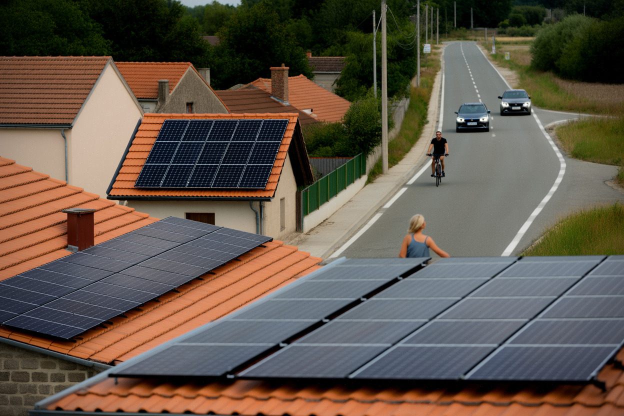 Toitures équipées de panneaux solaires dans le secteur de Cléguérec