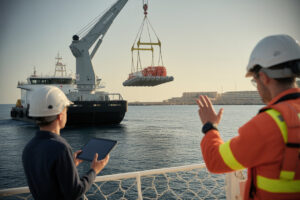 Geodis teste un prototype de stockage d'énergie en mer, site d'essai en Méditerranée, ce dispositif inattendu face aux contraintes marines