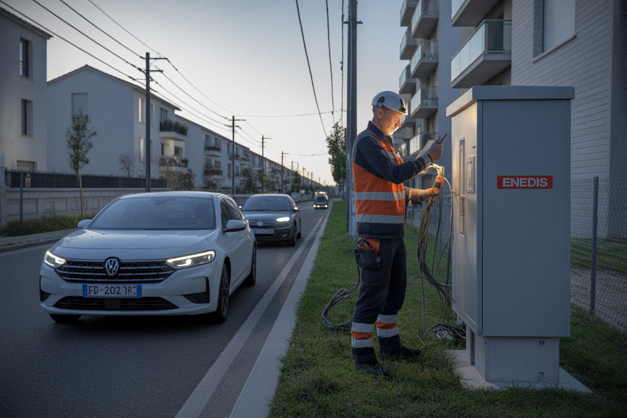 Intervention sur réseau électrique pour intégrer davantage de production renouvelable