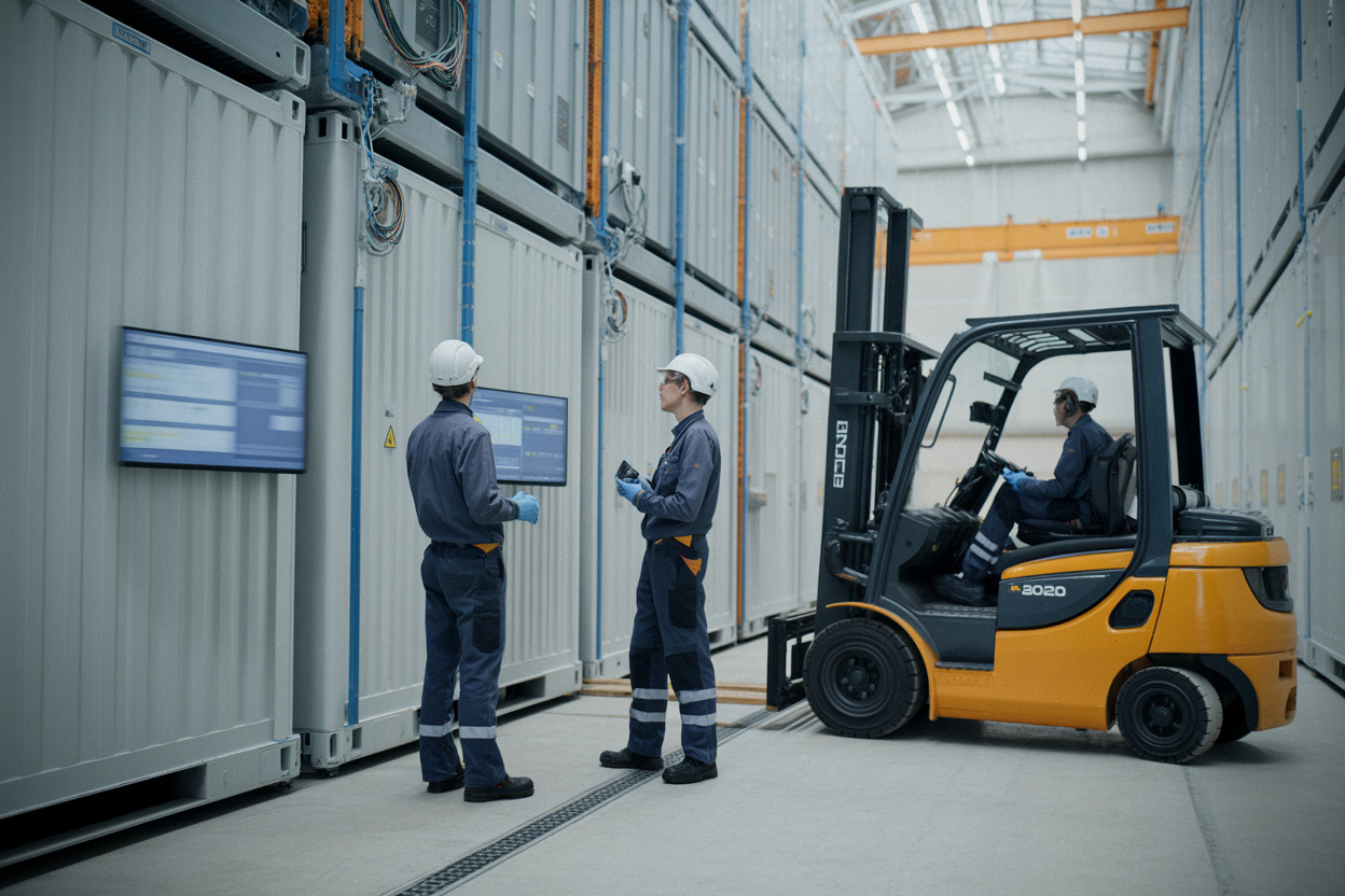 Stockage par batteries en site industriel pour équilibrer la production renouvelable