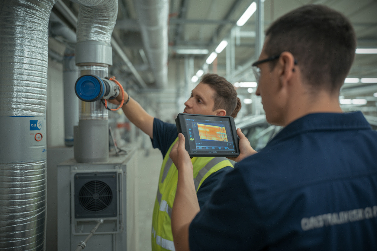Contrôle des fuites et mesure énergétique dans une usine Renault Group