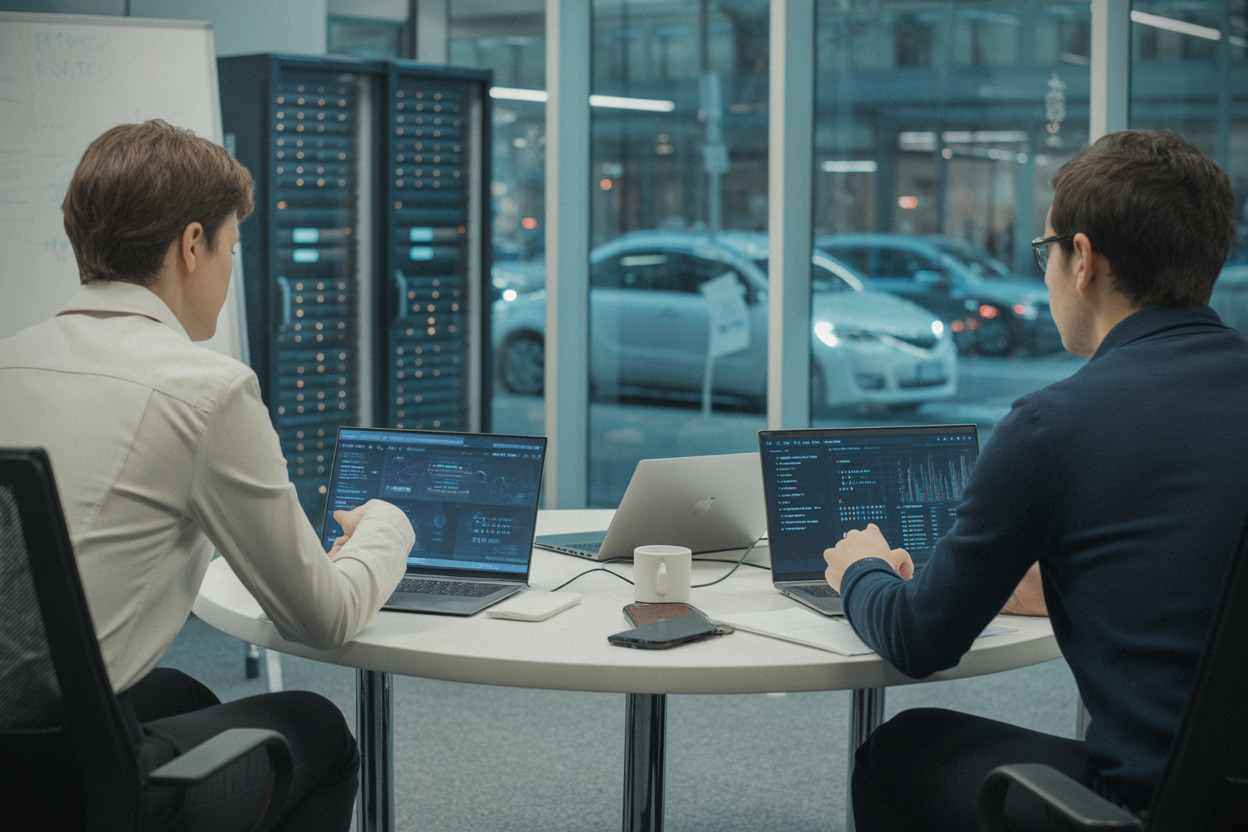 Formation IA et gouvernance, travail en équipe sur des modèles