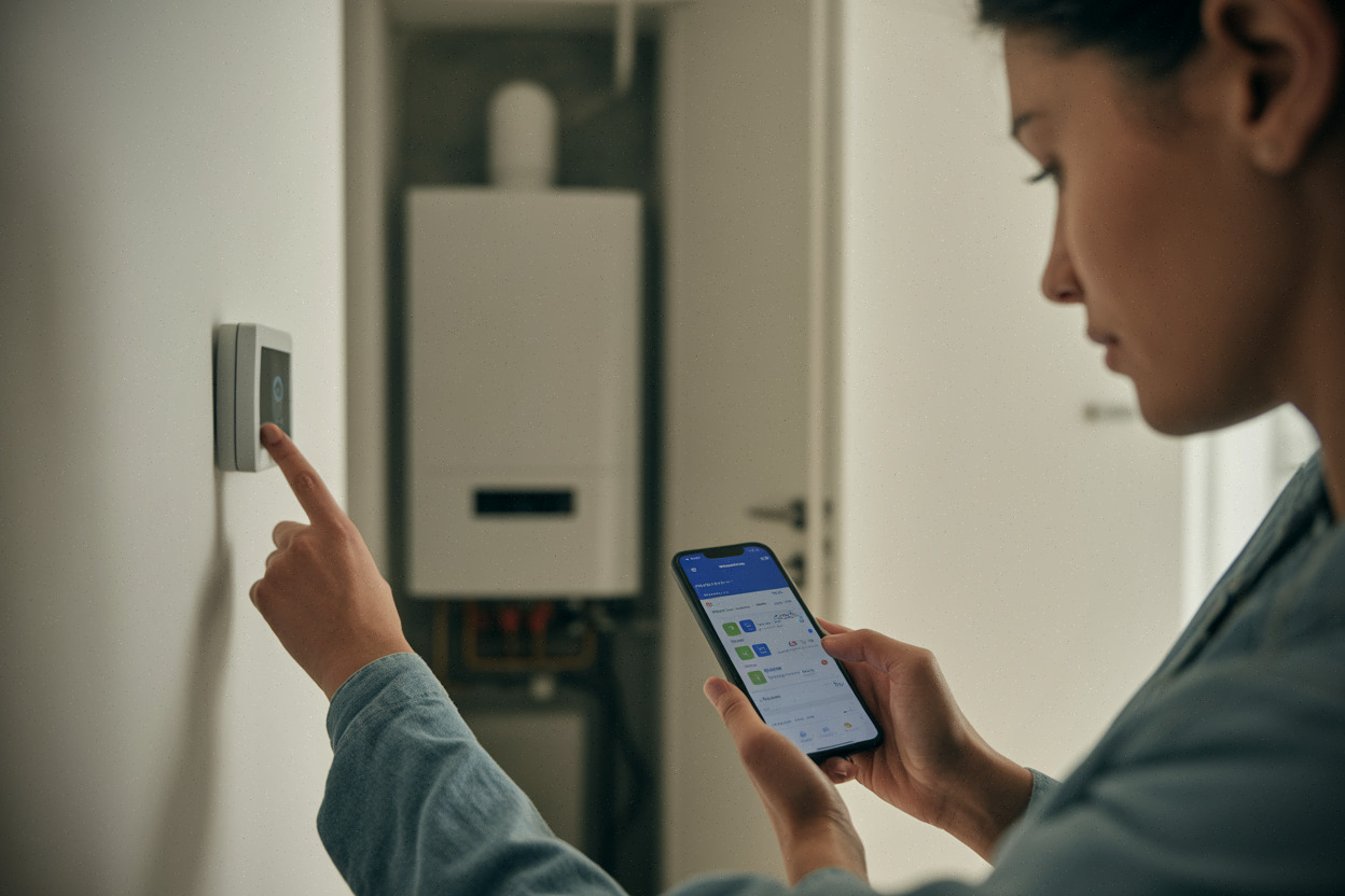 Réglage d’un thermostat connecté pour réduire la consommation de gaz