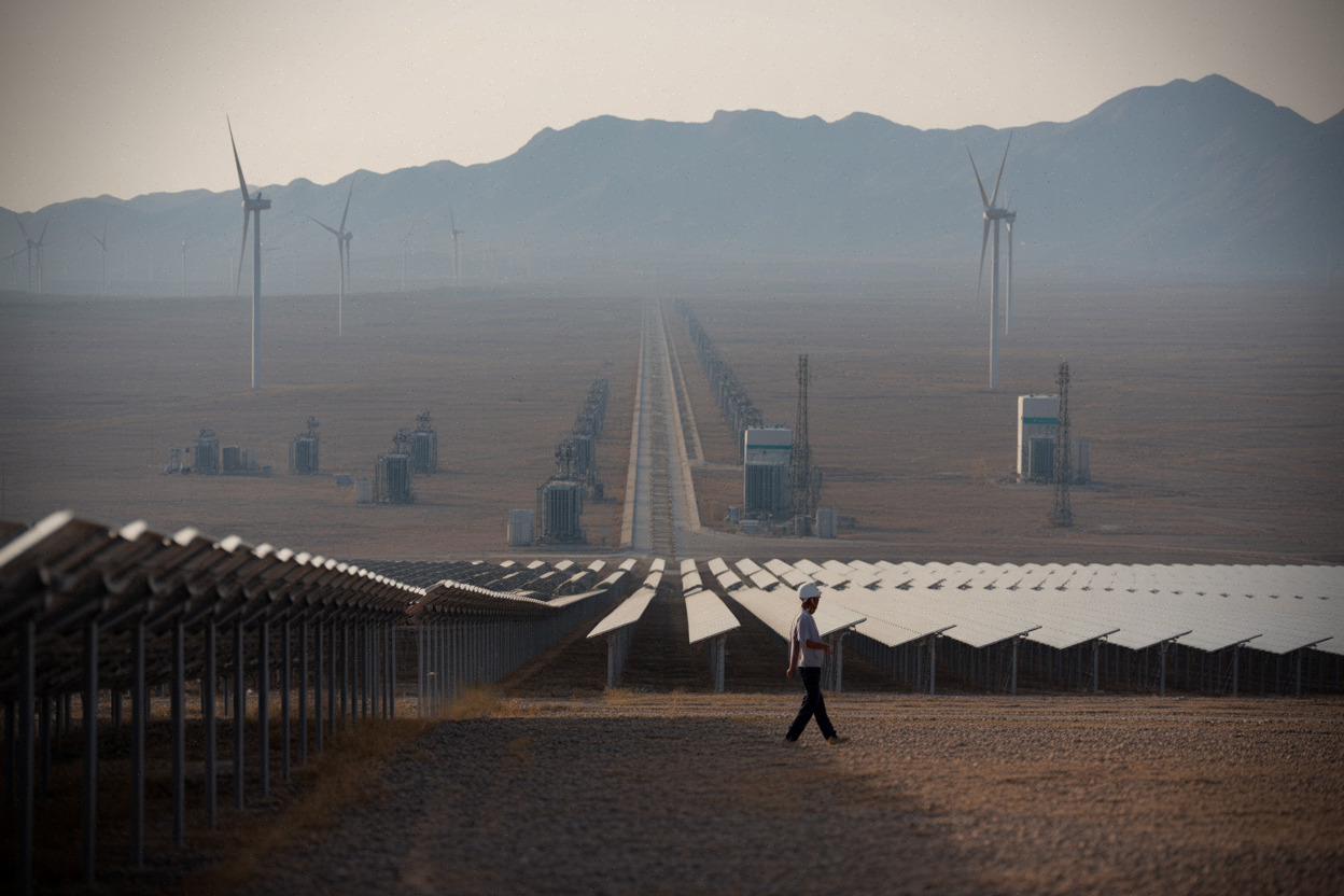 Écrêtage solaire et éolien dans l’ouest chinois, infrastructures visibles