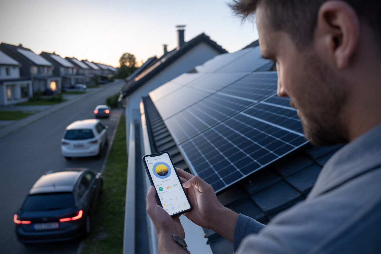 Baisse de production solaire suivie sur smartphone pendant l’éclipse partielle