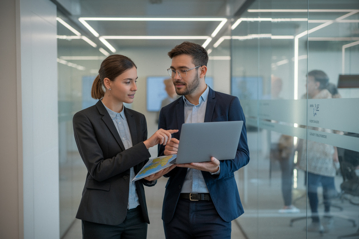 Recrutement Thales 2026, échange recruteur-candidat dans un bureau moderne