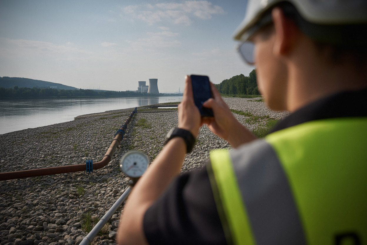 Danube très bas près de Paks, contraintes de refroidissement en canicule