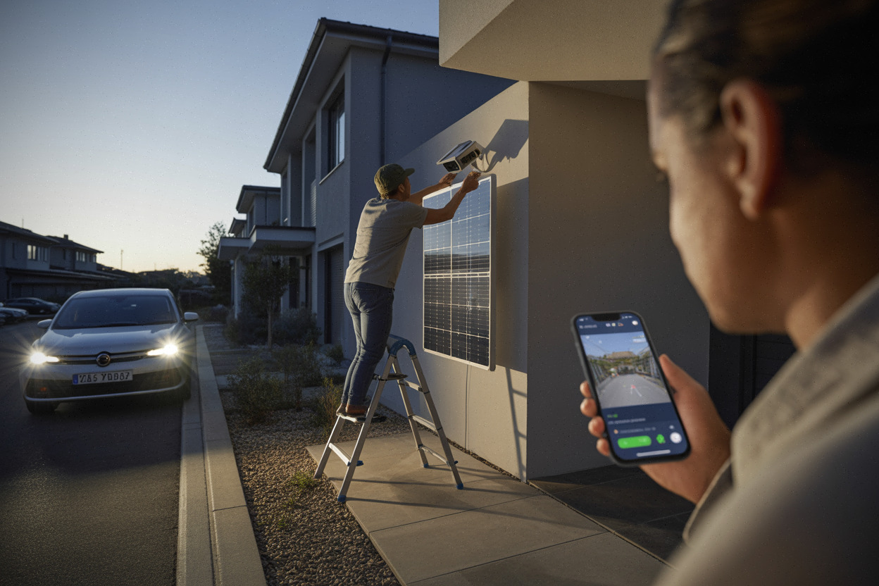 ca9c8d2fb7346469 60 à 100, Wi-Fi 2,4 GHz, caméra solaire extérieure avec vision nocturne et alertes smartphone, ce détail fait la différence